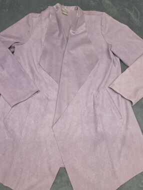 Chico's Lilac Open-Front Trench Coat Sz 6